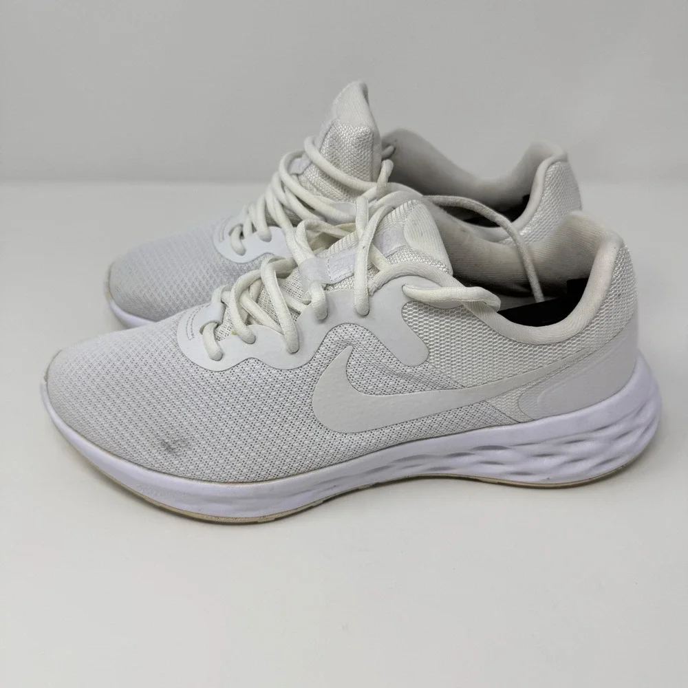 Nike Revolution 6 Mens White Running Shoes Athletic Sneakers‎ Size 9